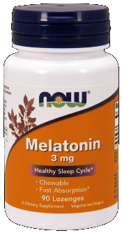 Melatonin 3 mg Chewable (90 Lozenges) NOW Foods